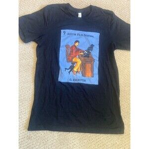 The Writers Austin Film Festival Black T- Shirt Tee Small EUC El Scritor